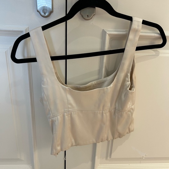 WHITE Aritzia Wilfred satin bustier - Picture 5 of 7